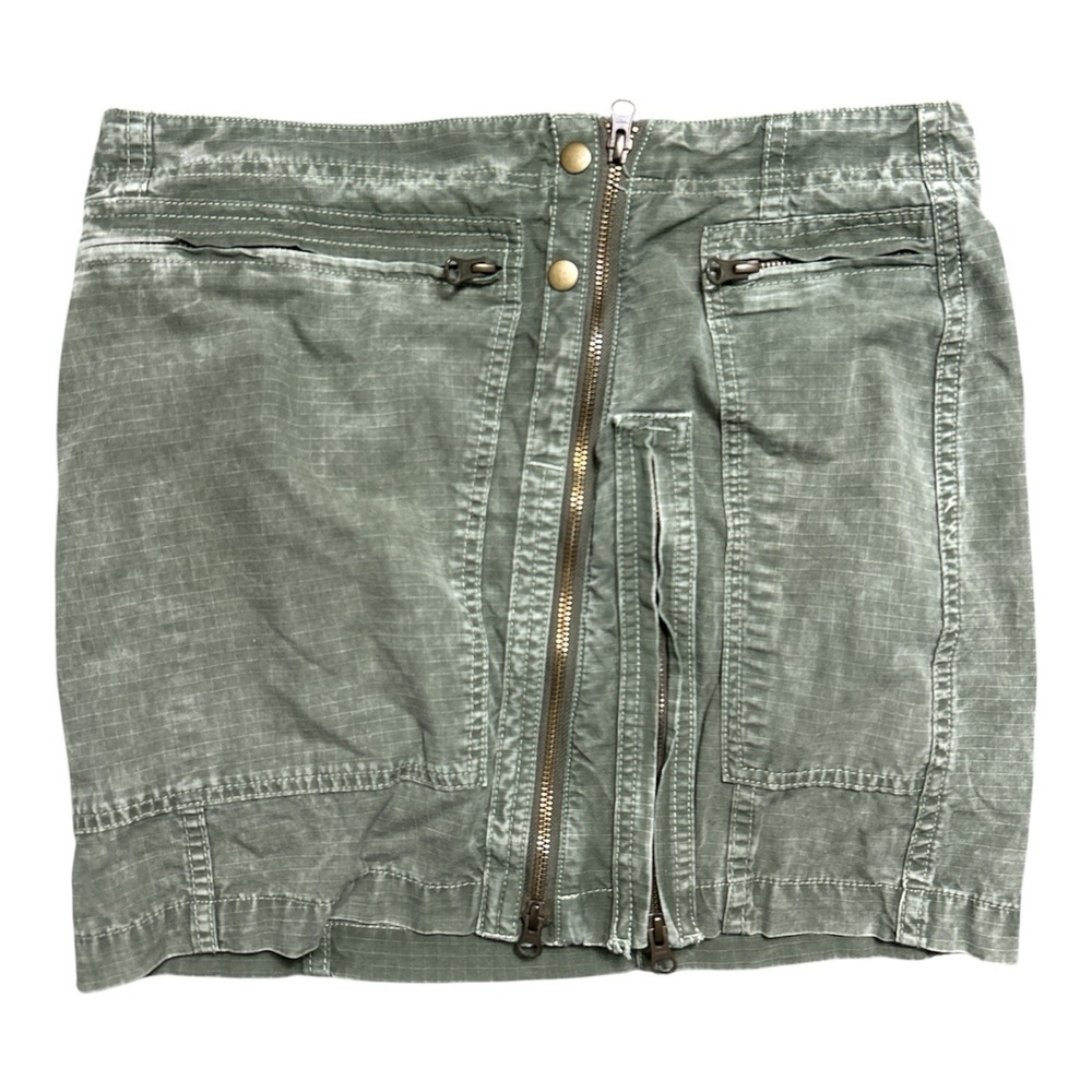 Free People Ripstop‎ Cargo Mini Skirt Army Green Y2K Women's 4